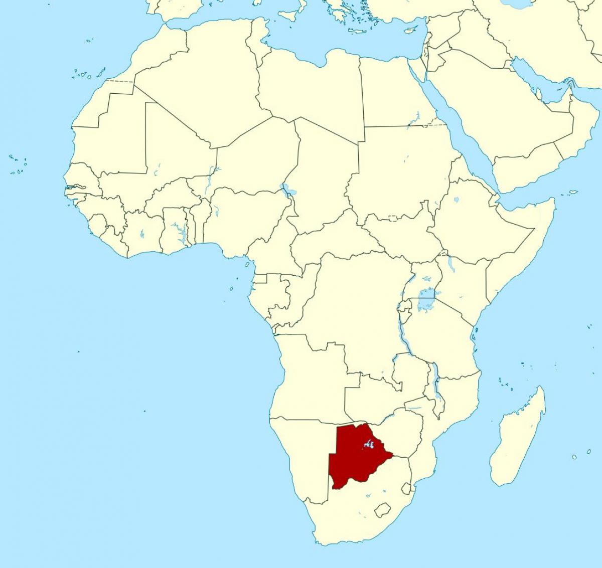 מפה של בוצואנה אפריקה